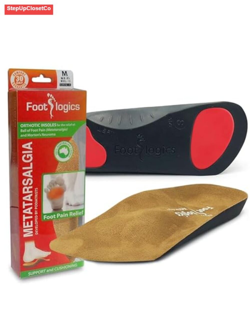 3/4 Length Orthotic Shoe Insoles Ball of Foot Pain Metatarsalgia Support